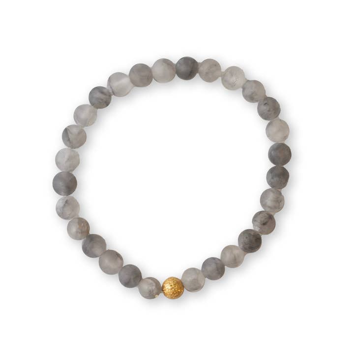Lenny & Eva - Wholesale Beaded Bracelet - Gemstone Bracelet-Cloudy Quartz, 6mm