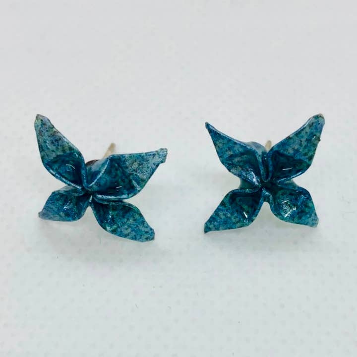 Origami blomörhängen för wholesale av L'éco maison décoration