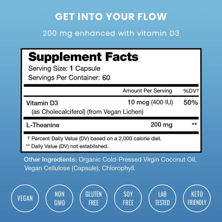 NutraChamps - Vente Supplément oral/vitamine - L-théanine | Favorise l'humeur, la concentration et le soulagement du stress1