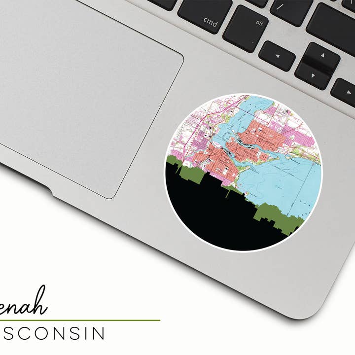 Paperfinch Design – wholesale Klistermärke – Wisconsin stadssilhuett klistermärke | Flera städer3