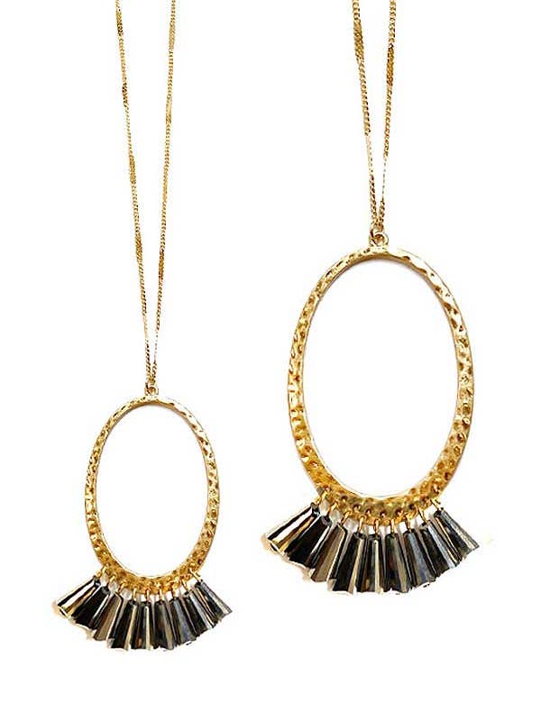 (Q222) STENBÅGE LÅNGT HALSBAND för wholesale av Jewelry Max