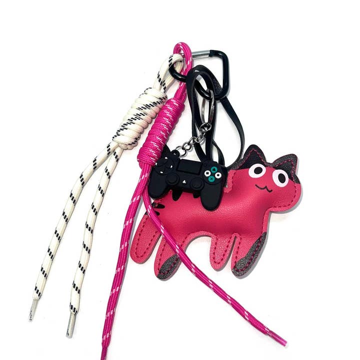 LINETA - Wholesale Keychain - Women's - PTC-3 Trendy keychain with cat pattern8