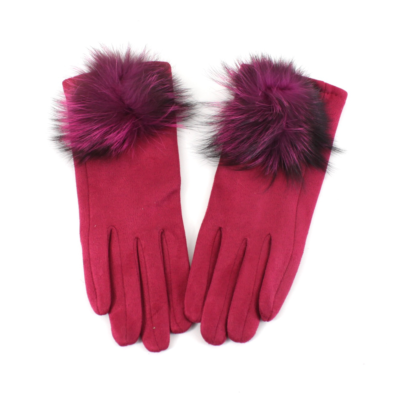 Pretty Persuasions – wholesale Gloves – Women's – A24020 Extra Furry Pom Pom Gloves10