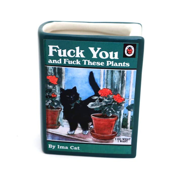 Lenny Mud - Wholesale Pen & Pencil Holder - Cats & Plants Book vase, decoupaged, pencil holder