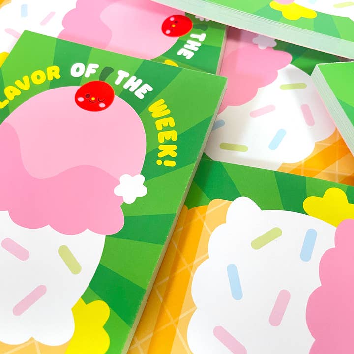 Kidnichols - Wholesale Notepad - Flavor of the Week Notepad | Ice Cream | Kawaii Stationery6