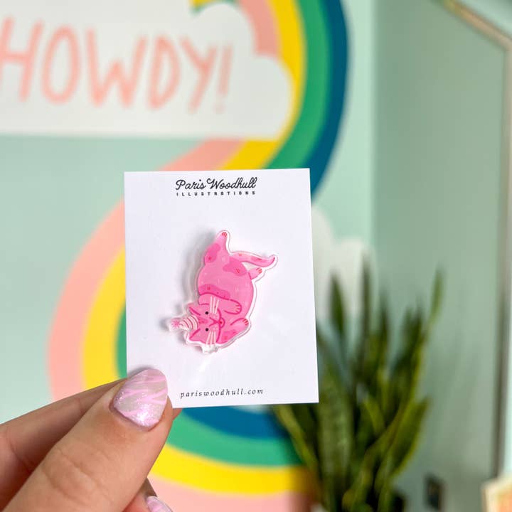 Pin de solapa de gato perezoso para venta al por mayor de Paris Woodhull Illustrations