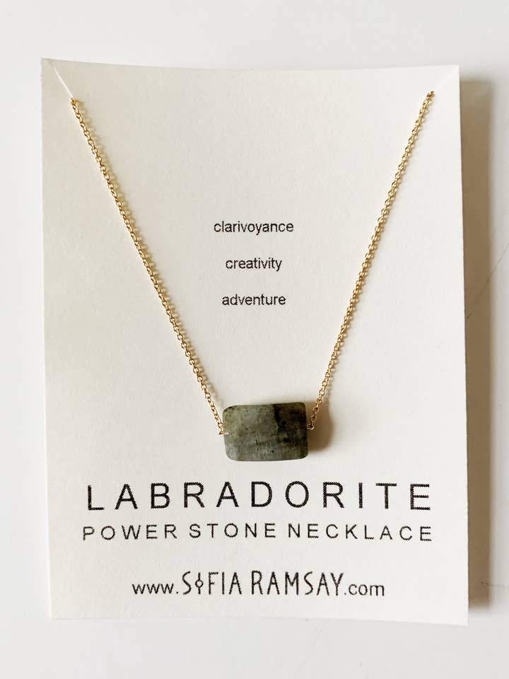 Labradorite Power Stone Necklace - Healing Crystal for wholesale by Sofia Ramsay