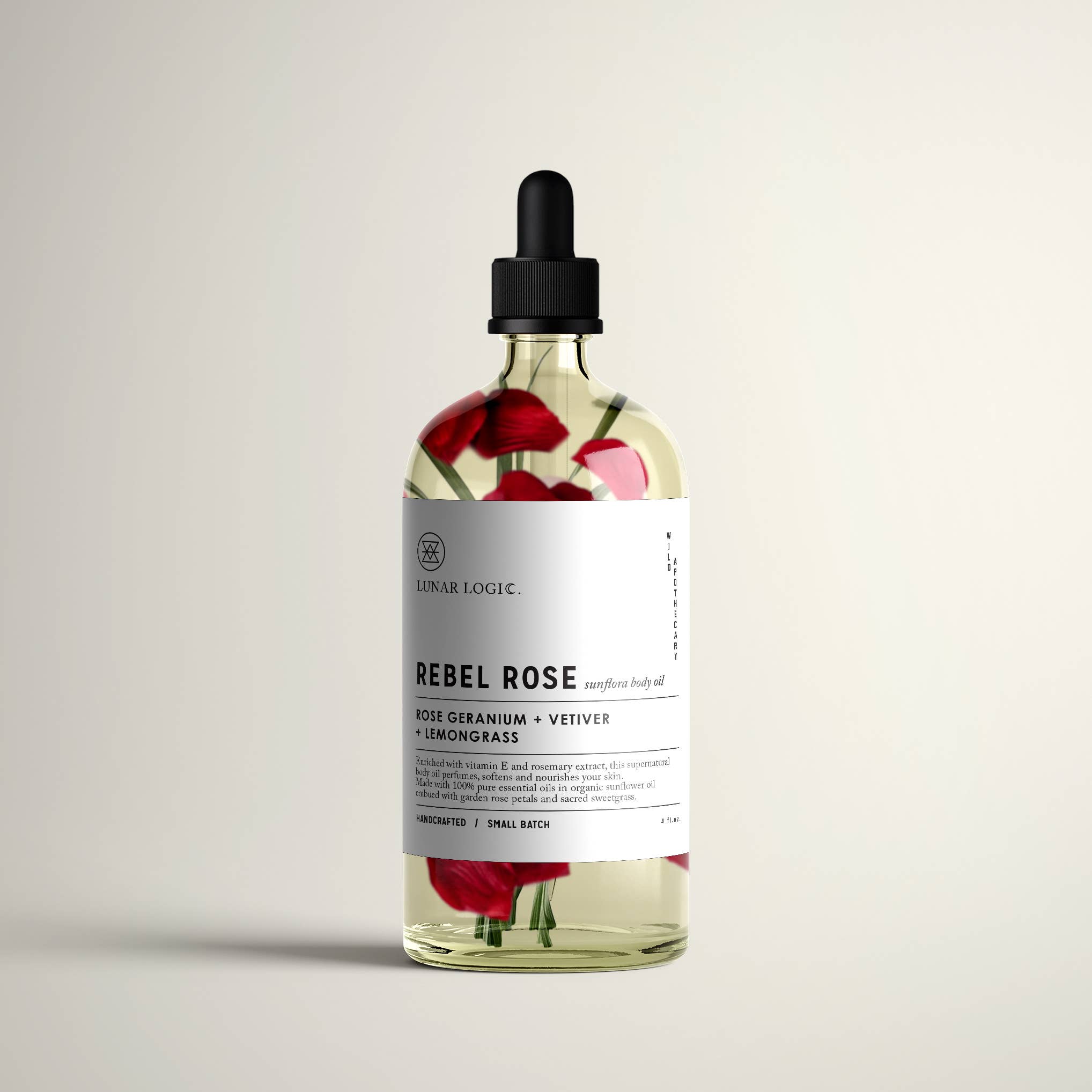 Lunar Logic Wild Apothecary - Vente Huile pour le bain/corps - Huile pour le corps REBEL ROSE//Sunflora