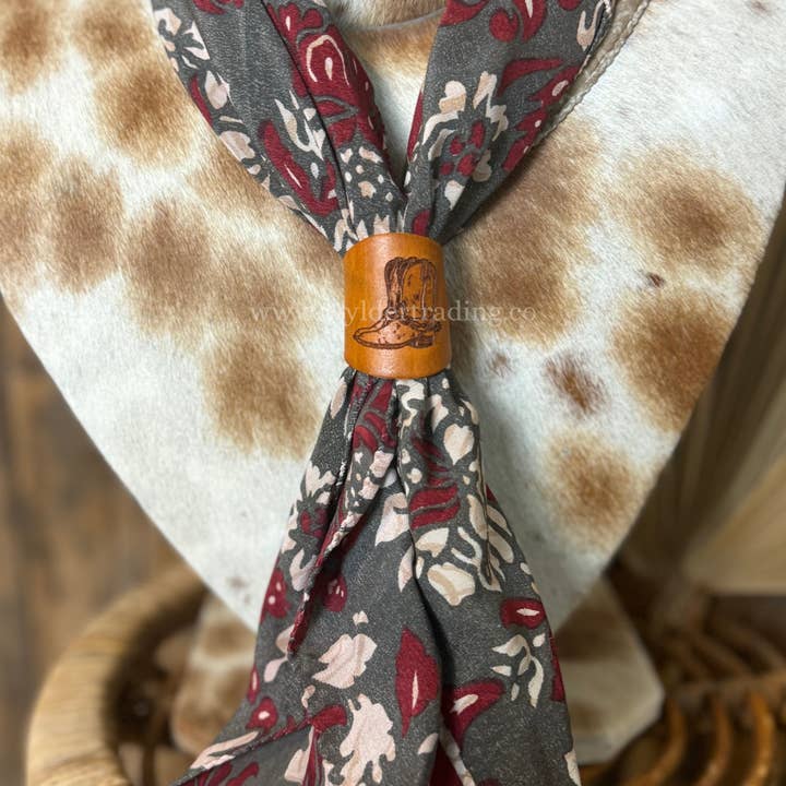 Wylder Trading Company - Wholesale Scarf Clip - Women's - Leather Bolo Scarf Slide 10+ | CUSTOM Logo or Wedding Favor7