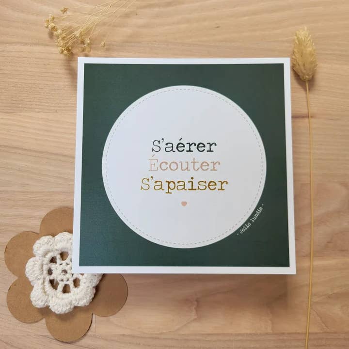 Tarjeta *Airearse/Escuchar/Calmarse* para venta al por mayor de jolislundis