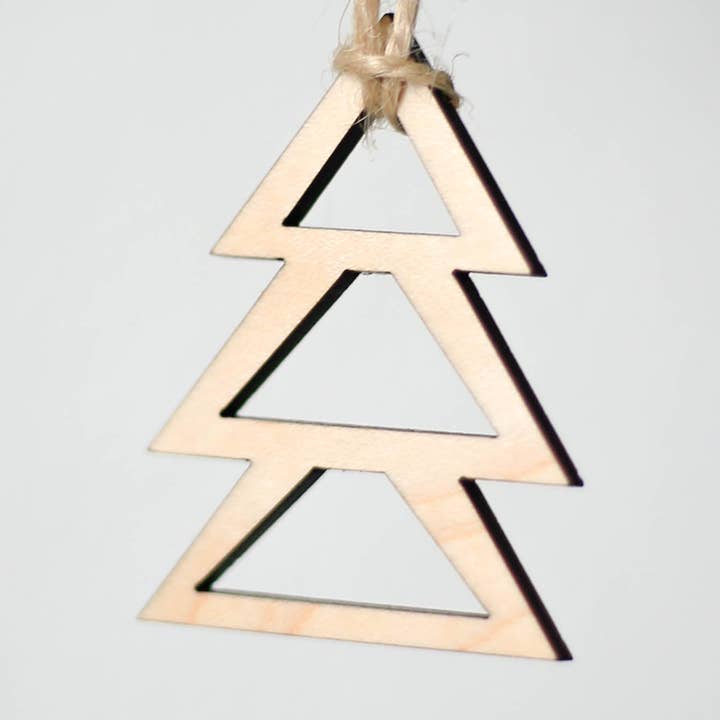 Solid Maple Tree Ornament for wholesale by Buzzing Bird Studios, LLC
