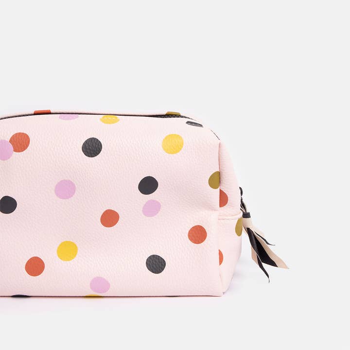 Caroline Gardner - Wholesale Toiletry Bag - Women's - Pale Pink Dotty Large Travel Washbag2