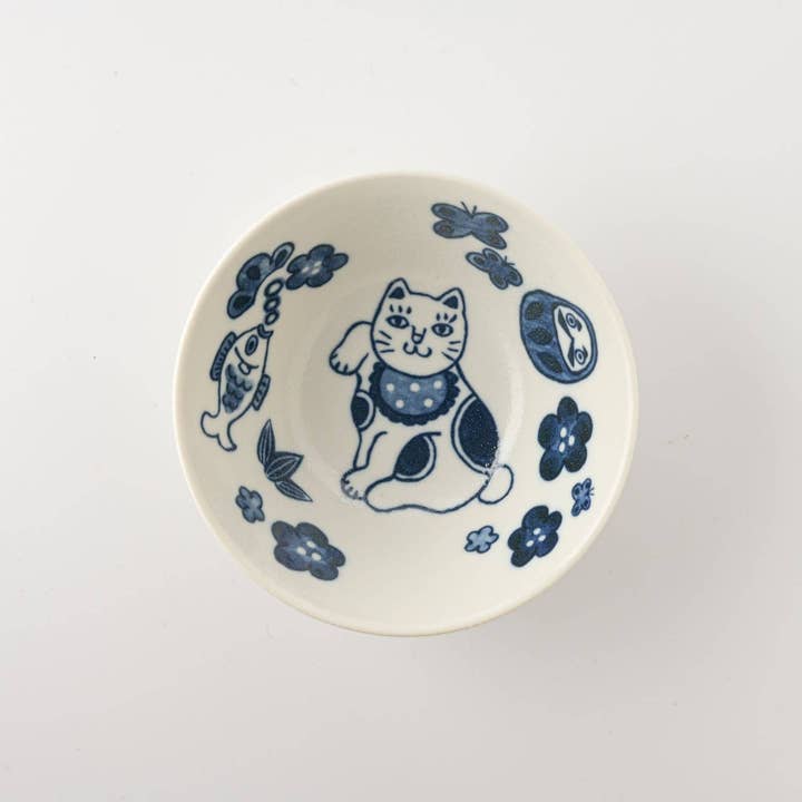 Yamani - Wholesale Bowl - Japanese Cats 13.5cm Bowl - Maneki-neko1