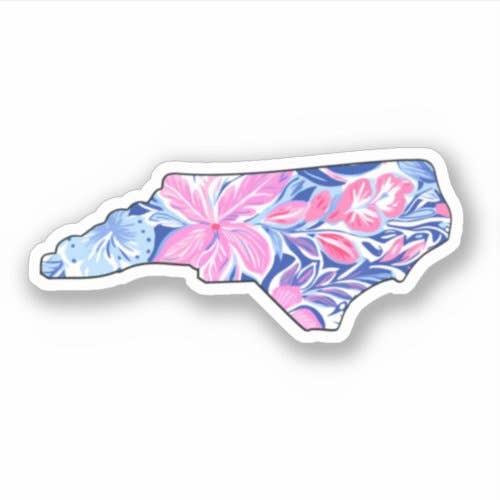 North Carolina State - Tropical Sticker - Bring Summer Vibes for wholesale by Lake Bar Gifts