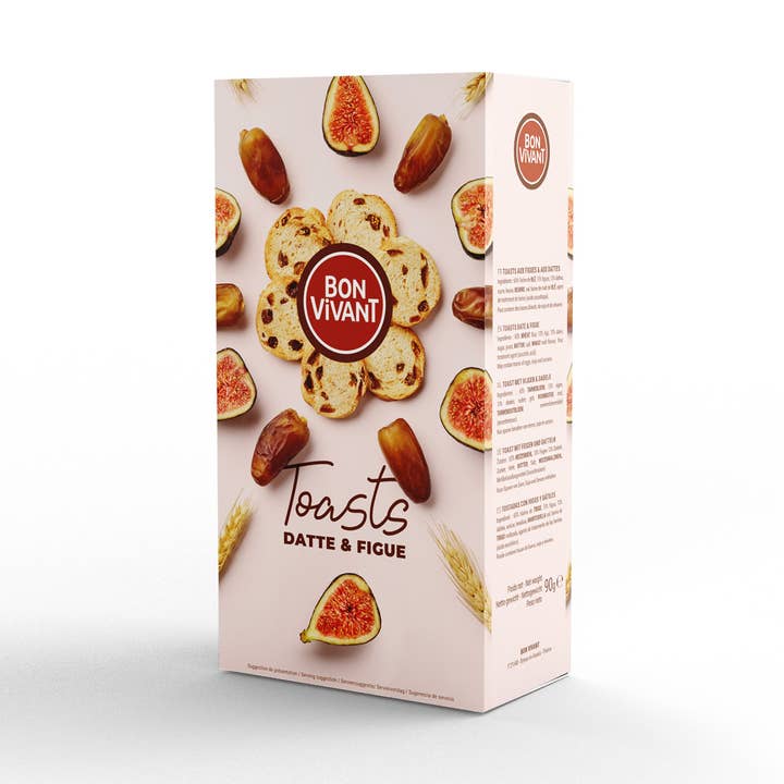 Specialty Trade Toasts Figs and Dates 90g for wholesale by BON VIVANT