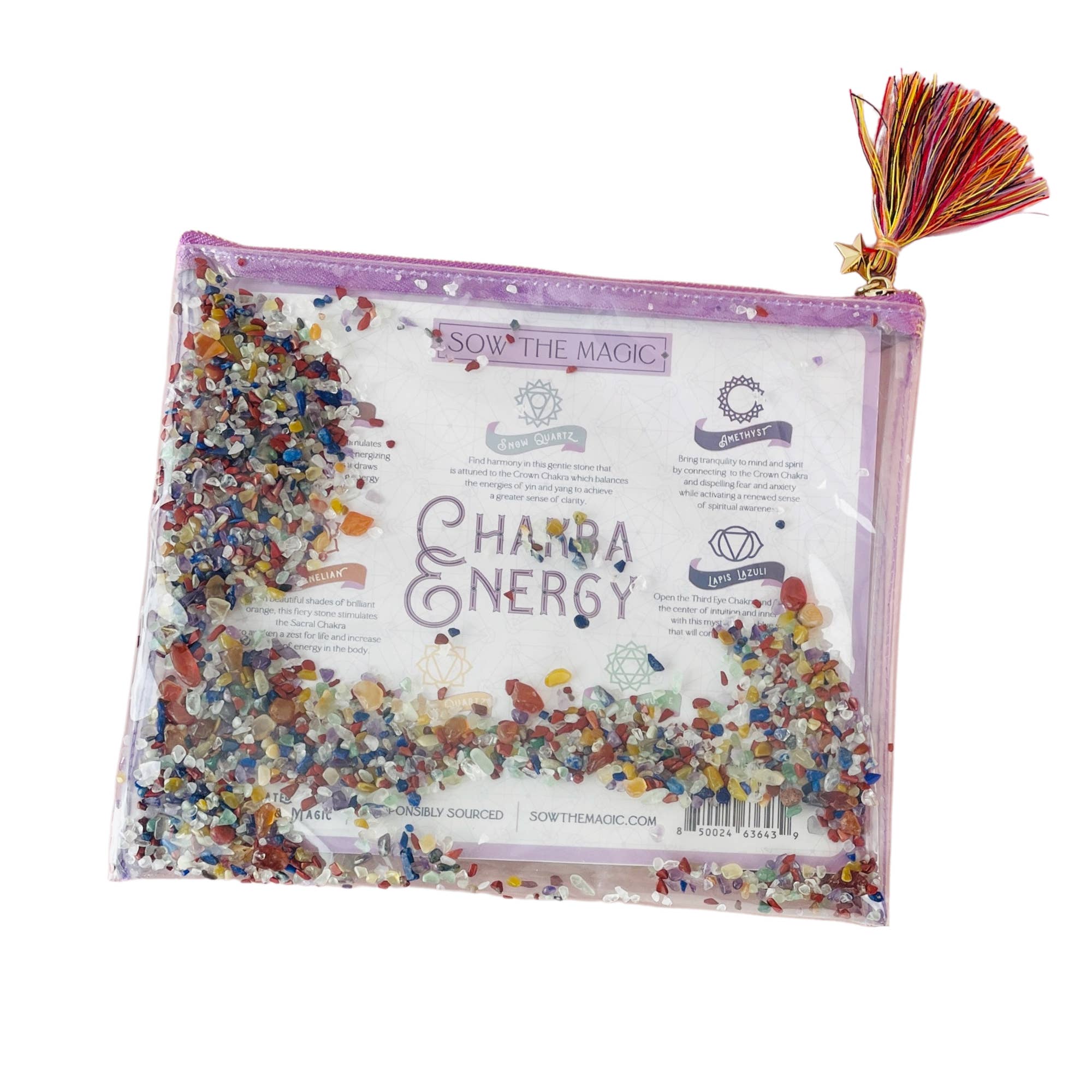 Sow the Magic - Wholesale Makeup/Cosmetic Bag - Chakra Energy Gemstone Cosmetic Bag