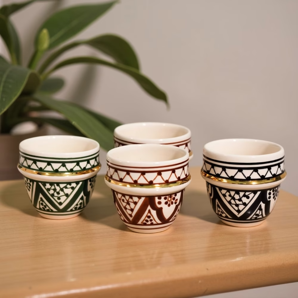 High crafty - Wholesale Coffee/Tea Cup - Hand-Painted Gold-Rim Espresso Cup – Artisan Ceramic – 2 oz 14