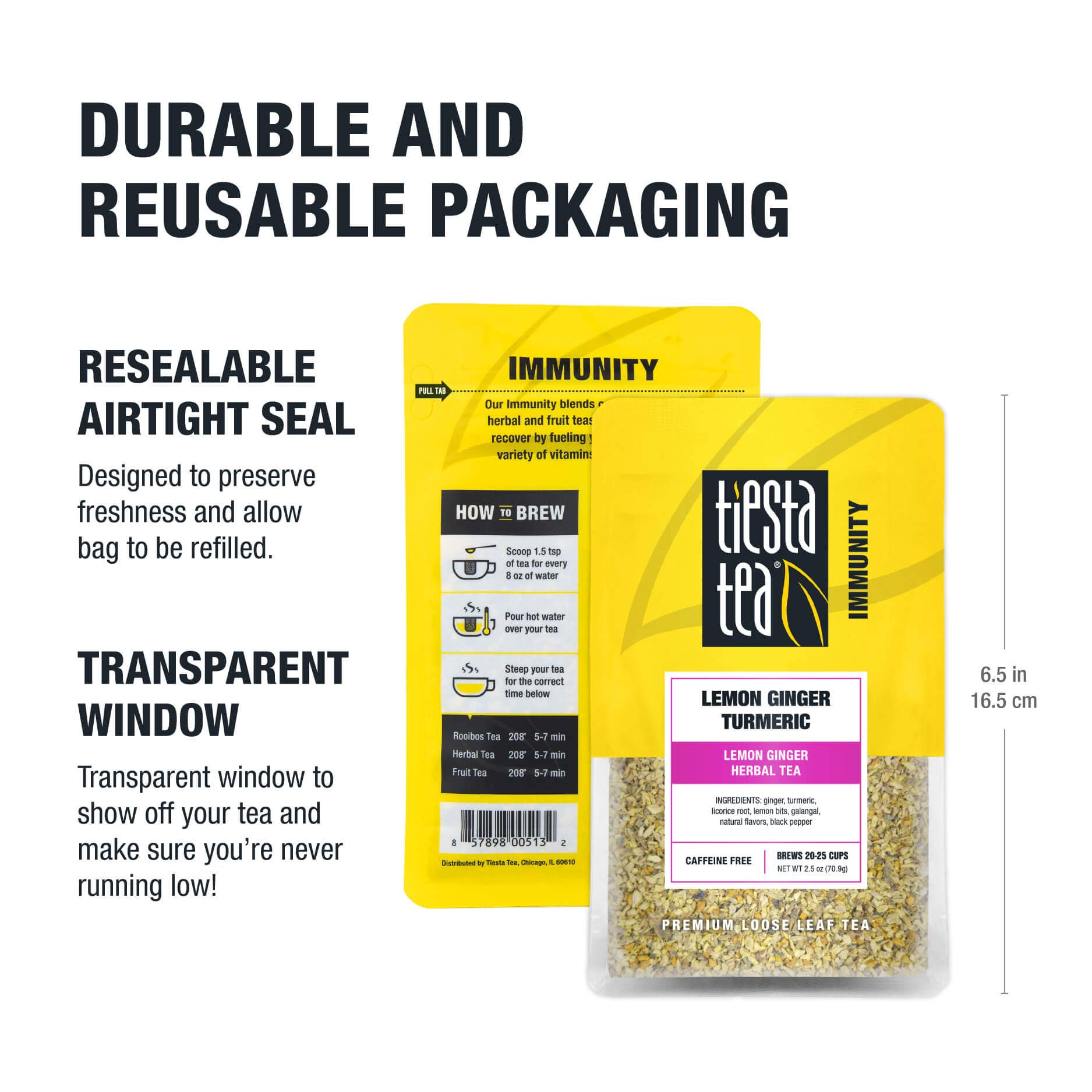 Tiesta Tea Company (loose leaf teas & accessories) - Vente Thé en vrac - Thé Citron Gingembre Curcuma | Mélange Bien-Être Sans Caféine8