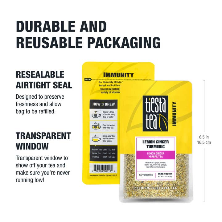 Tiesta Tea Company - Wholesale Loose Tea - Lemon Ginger Turmeric - Lemon Ginger Herbal Tea10