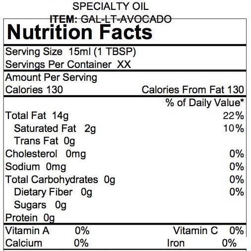 Huile de graines d'avocat pure pour la vente par Santa Fe Olive Oil