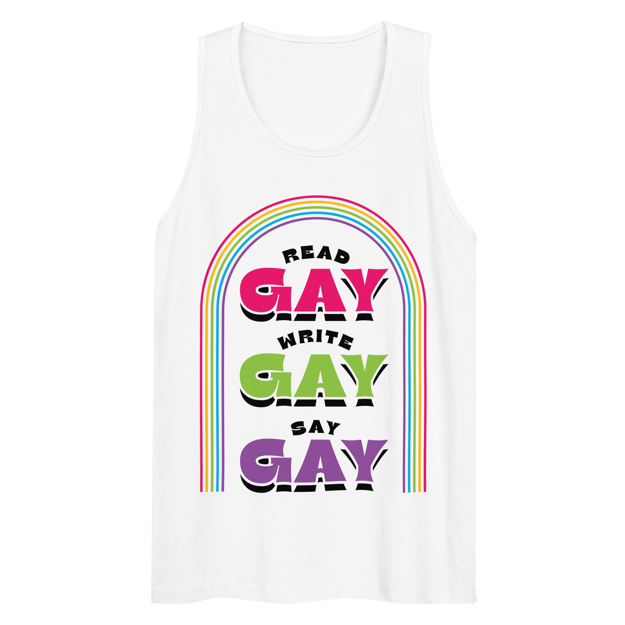 Fables & Tales Co. - Wholesale Tank Top - Men's - Say Gay Tank1