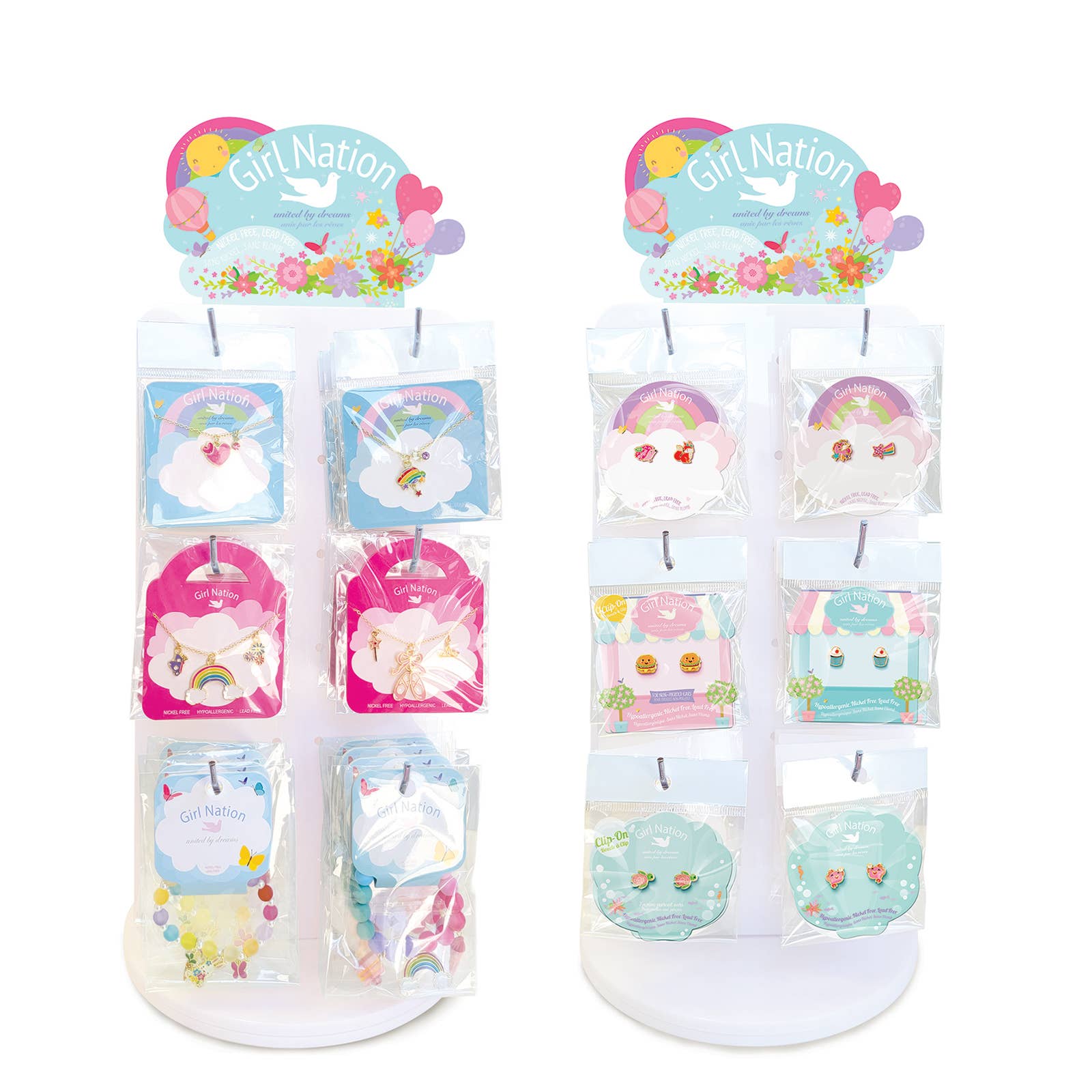 Girl Nation - Wholesale Sieradenstandaard en display - Witte displayspinner van acryl voor sieraden1