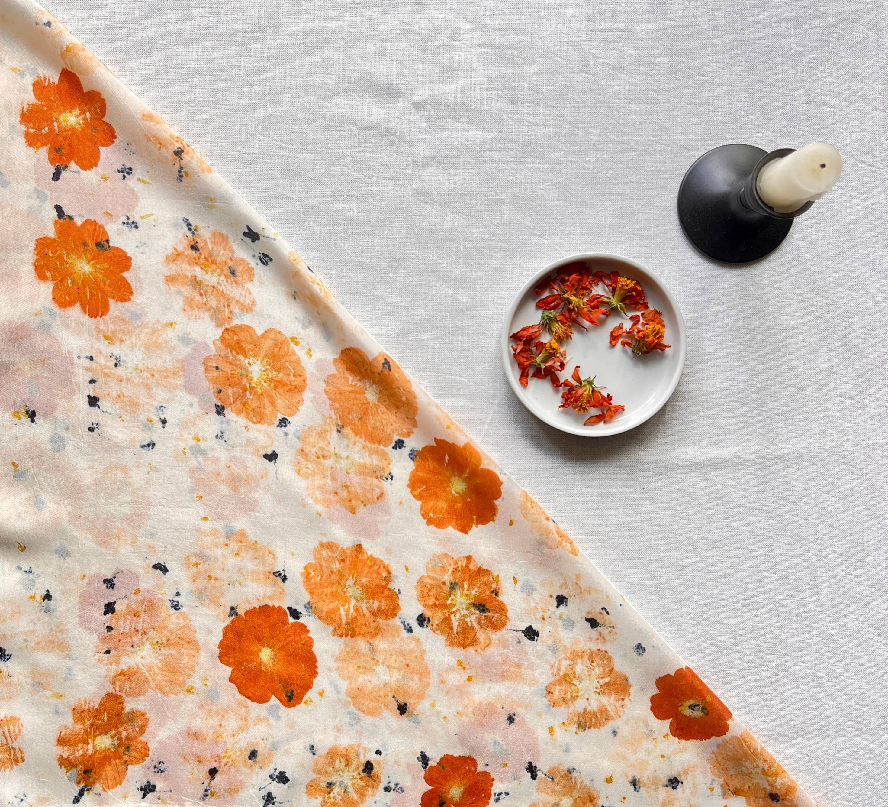 Vive Textiles - Wholesale Bandana - Unisex - Naturally Dyed Silk Bandana Scarf - Abby1