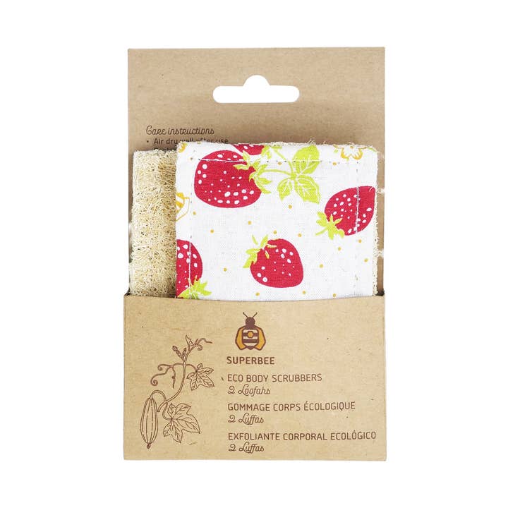 Öko-Dusch-Luffa-Körperpeeling 2er-Pack für den Großhandel von SuperBee - Eco Living Made Easy