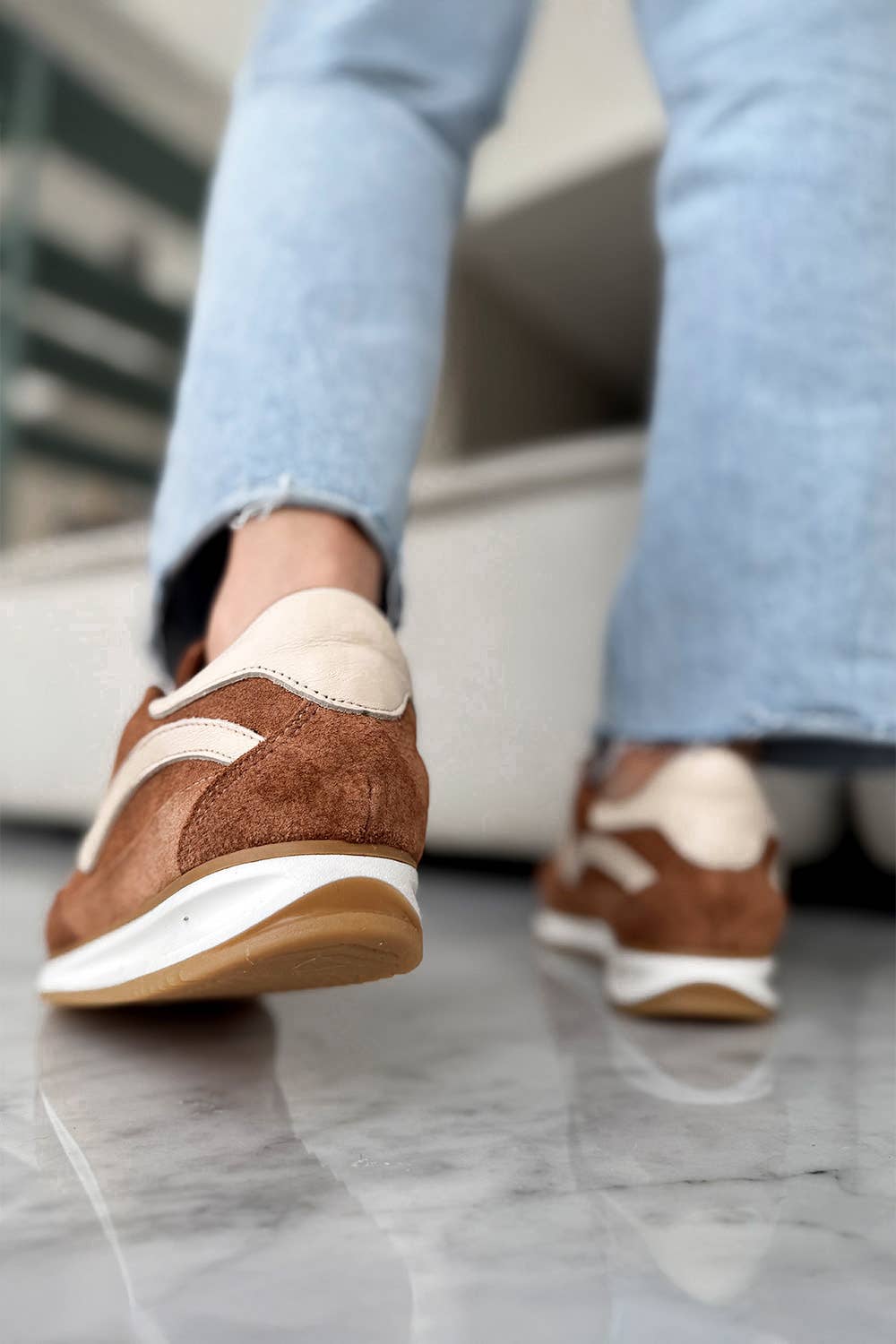 PMK SHOES - Wholesale Lifestyle Sneakers - Women's - Poema - Terra - Handmade Cow Leather Sneakers3