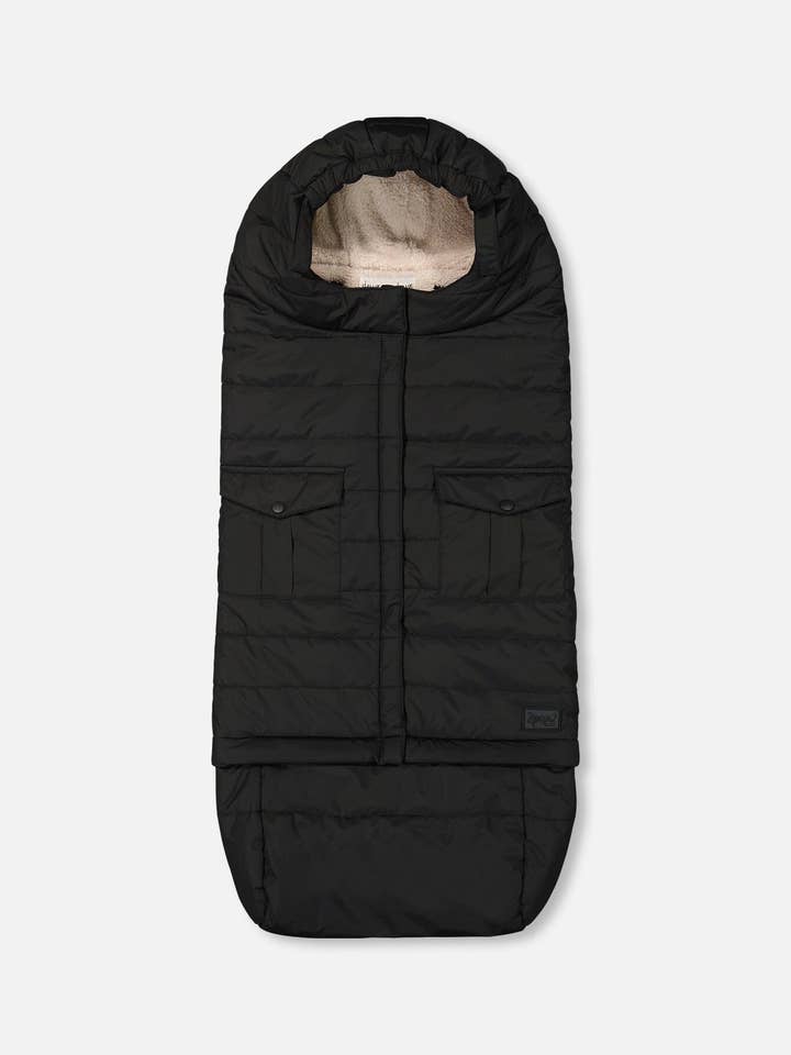 Meegroeiende baby-voetenzak ontworpen voor autostoel en kinderwagen, zwart voor wholesale door Deux par Deux