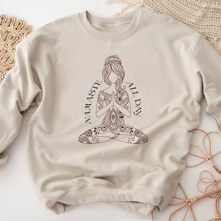 STARCHIS - Wholesale Graphic Sweatshirt - Women's - Graphic sweatshirt - Namaste All day6