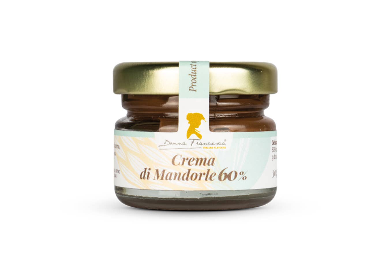 Donna Francesca - Wholesale Nut Butter - 60% Almond and Cocoa Spreadable Cream - Premium Quality 30g