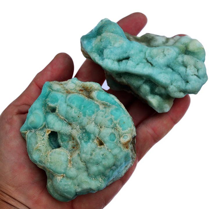 Kaia & Crystals - Vendita all'ingrosso Pietra/cristallo spirituale - Cristalli di aragonite blu grezza (3-5 pezzi) - 1 kg (100 g - 500 g)