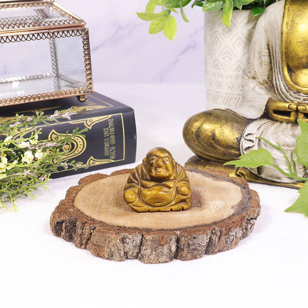 Natures Artifacts Inc – Engroshandel Pyntefigur – Tiger Eye Buddha - Håndskåret Mini Buddha2