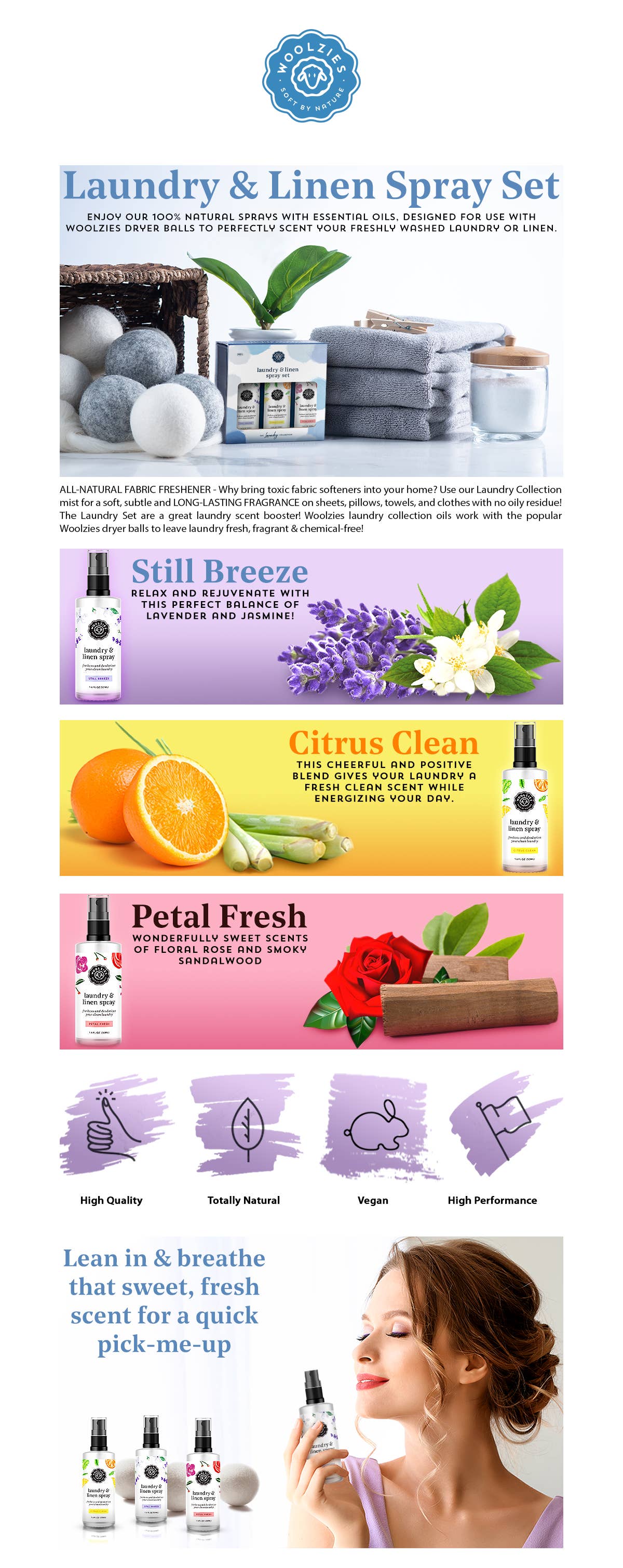 Woolzies - Wholesale Linen Spray - Laundry & Linen Spray Set16