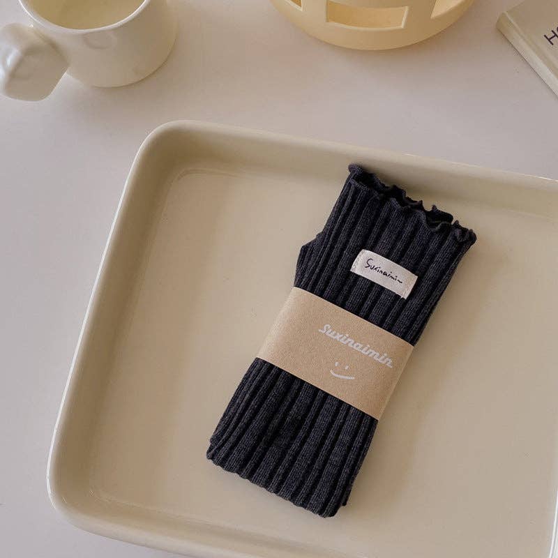 Dipped Shop - Wholesale Socks - Women's - Sweet Solid Color Flounce Soft Socks DP25A4506