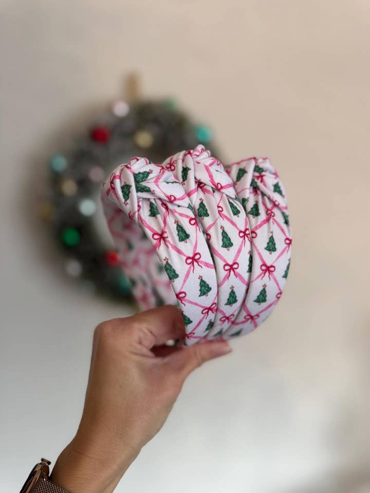 Christmas Top Knot and Hard Headbands for wholesale by Brynnbands