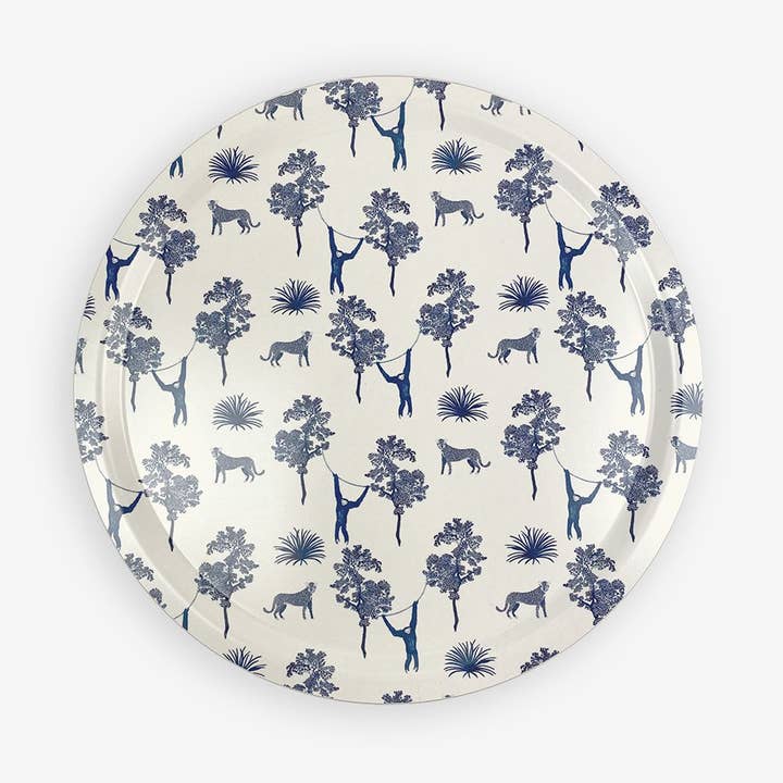 Blue Jungle - Round Tray for wholesale by ALL THE WAYS TO SAY - USA