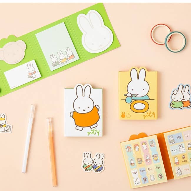 K_Wonderland - Wholesale Sticky Notes - Miffy 4Layered StickyNotes Memo Pad Pack- vivid