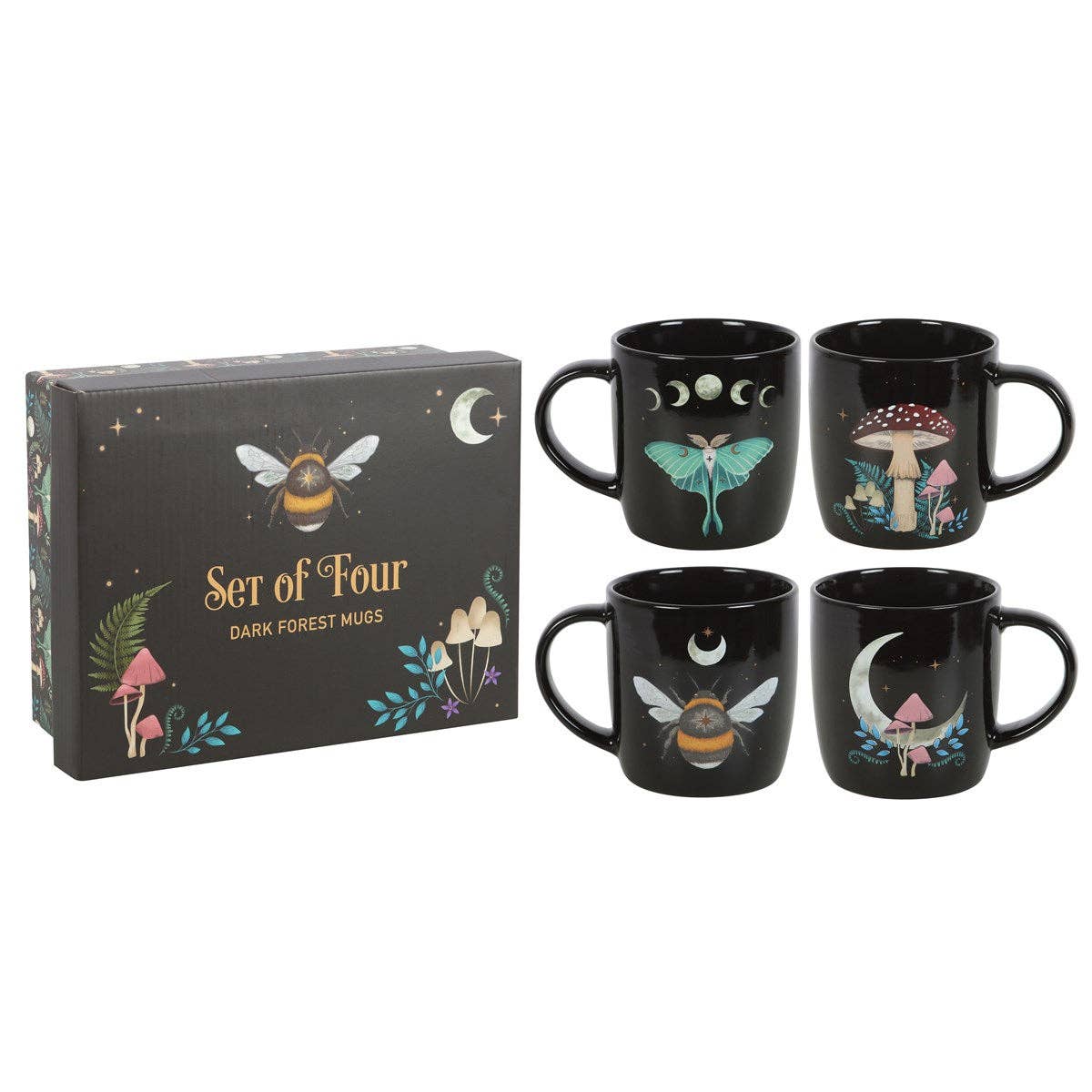 Something Different Wholesale - Wholesale Coffee Mug - Set of 4 Dark Forest Mugs1