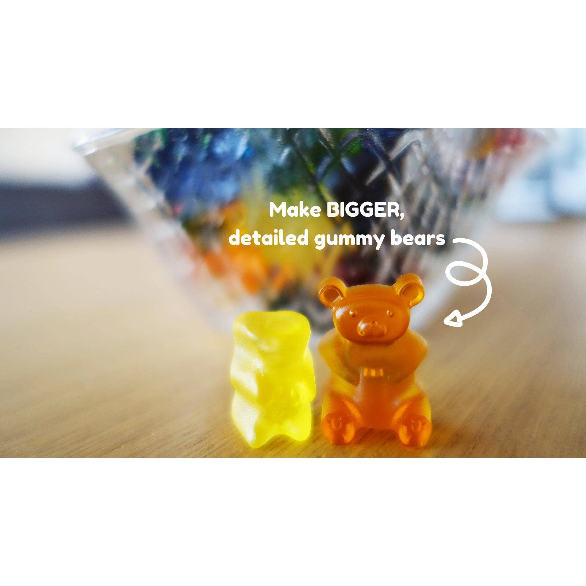 YGM Creations - Wholesale Chocolate/Candy Mold - Gummy Bear Silicone Mold Set – 2-Pack with Bonus Droppers5