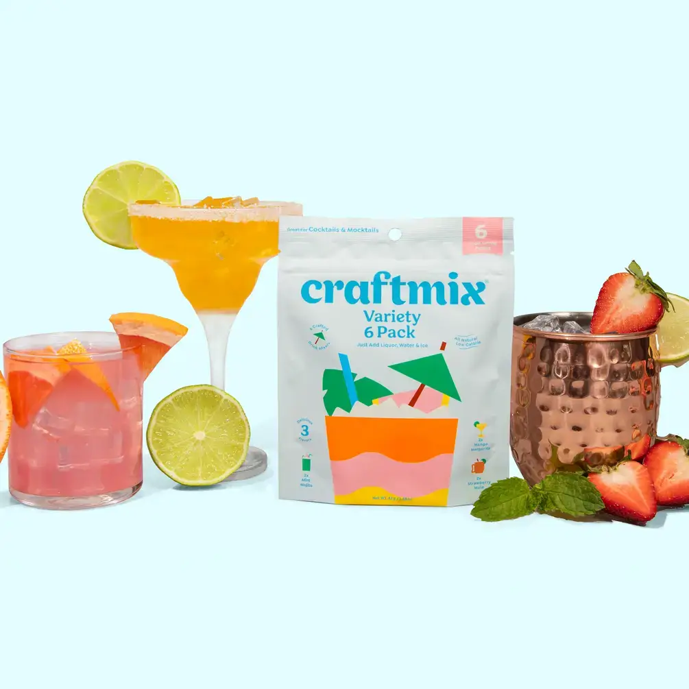 Craftmix - Wholesale Drink Mix - Variety 6 Pack Cocktail Mixers-12 Unit Pre-Filled Clip Strip9