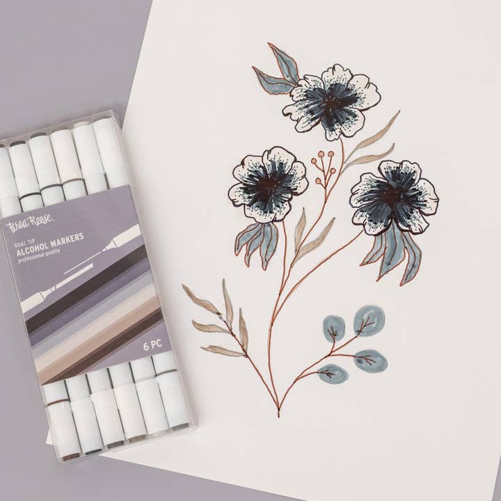 BR 6Pc Pennarelli Alcolici Neri per la vendita all'ingrosso da parte di Momenta