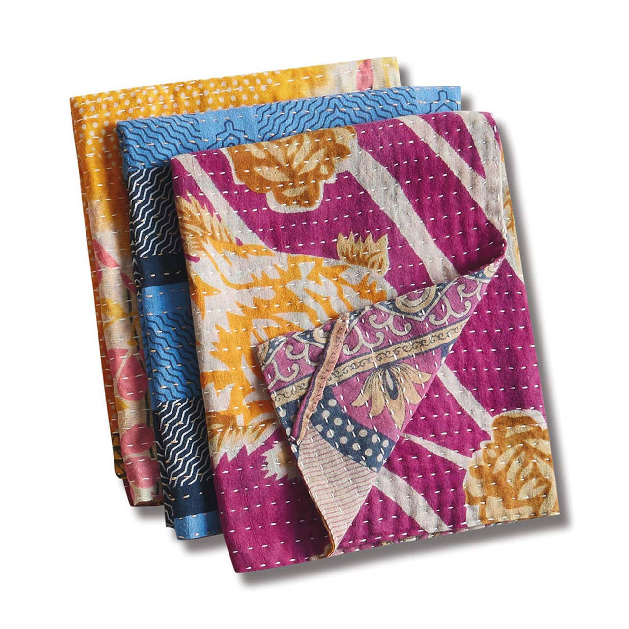 SERRV International - Wholesale Tea Towel - Kantha Dish Towels - Set of 36