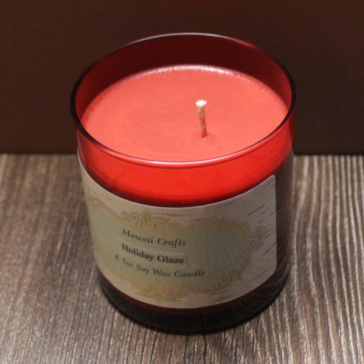 Holiday Glaze 8.5oz Soy Wax Candle for wholesale by Mousai Crafts