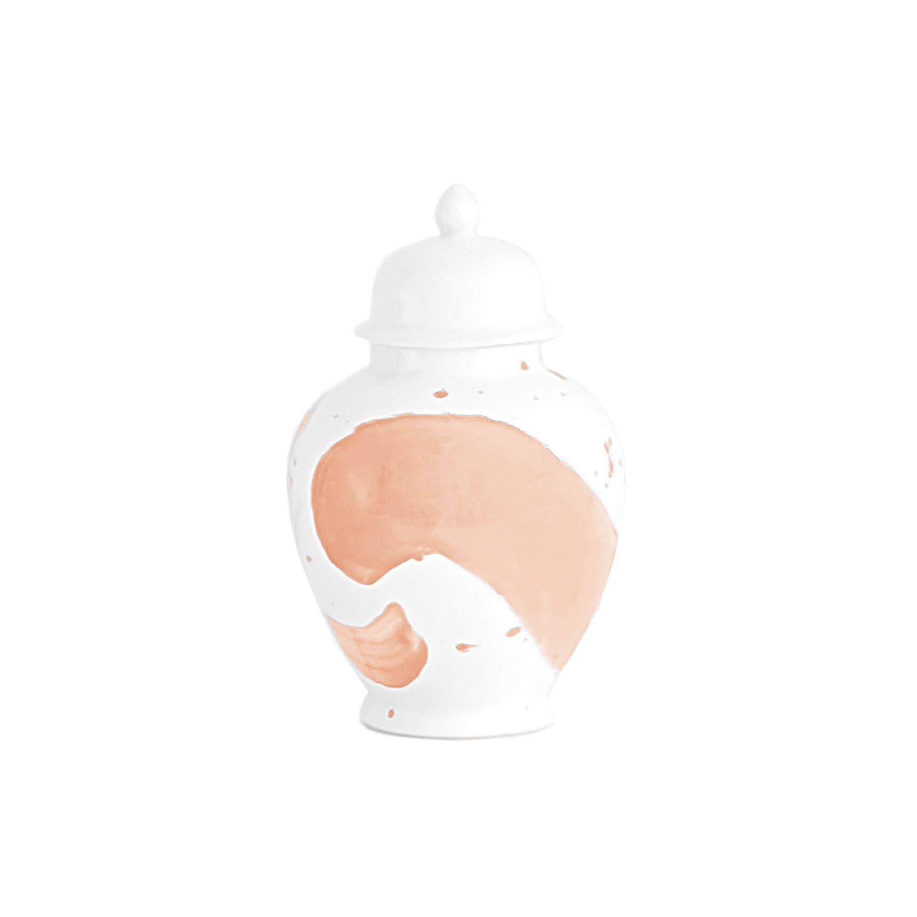 Lo Home | Ruby Clay - Wholesale Decorative Jar - Coral Brushstroke Ginger Jars10