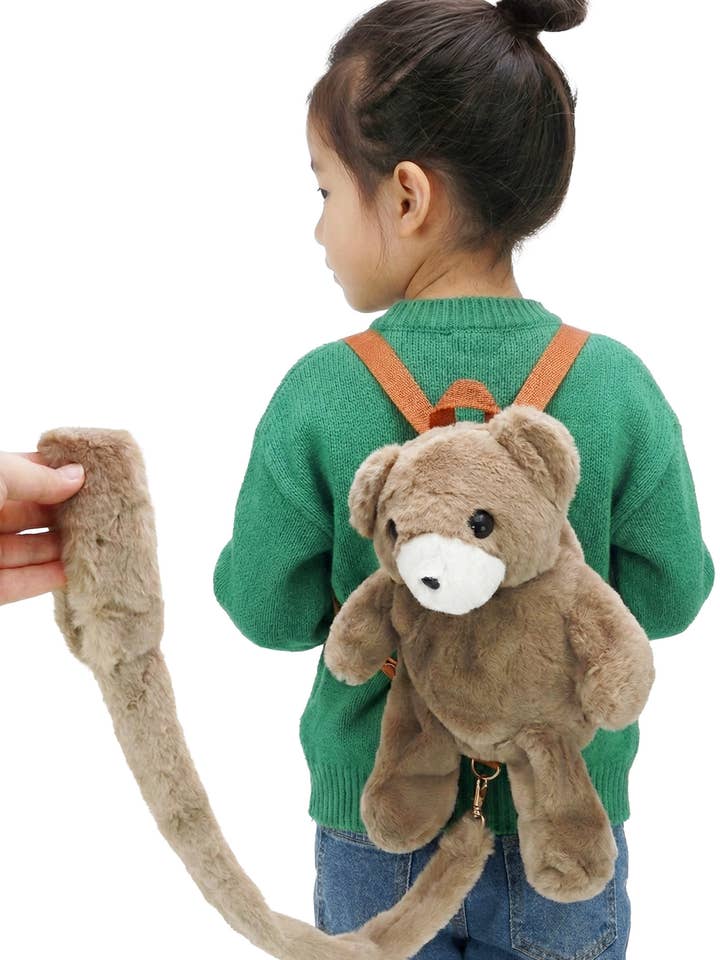 Toddlers Cute Animal Plushie Leash Backpack for wholesale by Cap Zone
