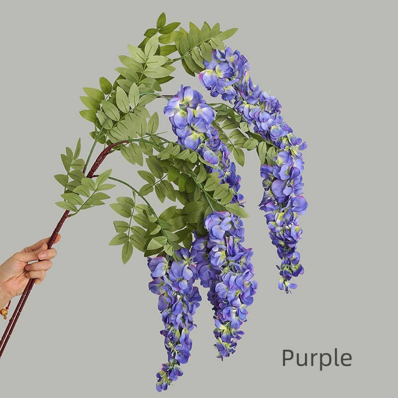 ACNITE(We cover U.S. import duties) - Wholesale Bunting/garland - Artificial Wisteria wedding flower garland home decoration0