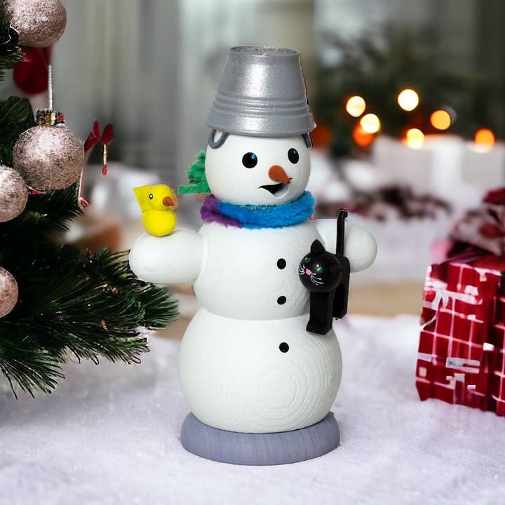 Incense Smoker Snowman with Cat for wholesale by Marketplace24
