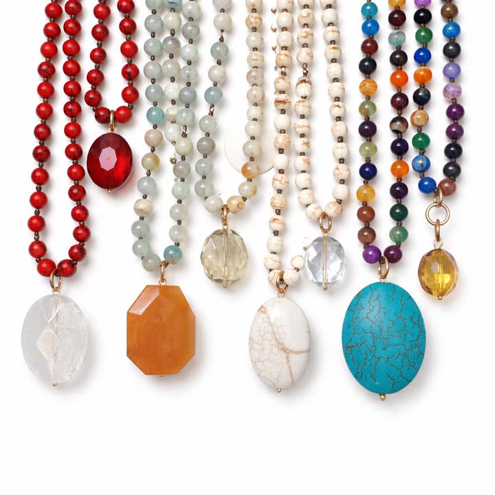 Stone Layering Necklace for wholesale by Katia Designs